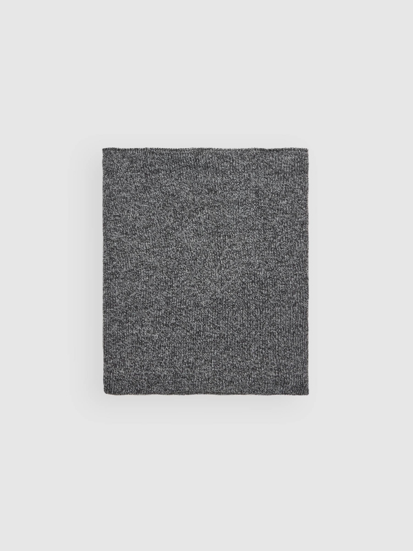 Men's tubular scarf black rolled view