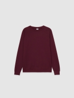 %Pto% Sudadera básica con texto granate vista frontal