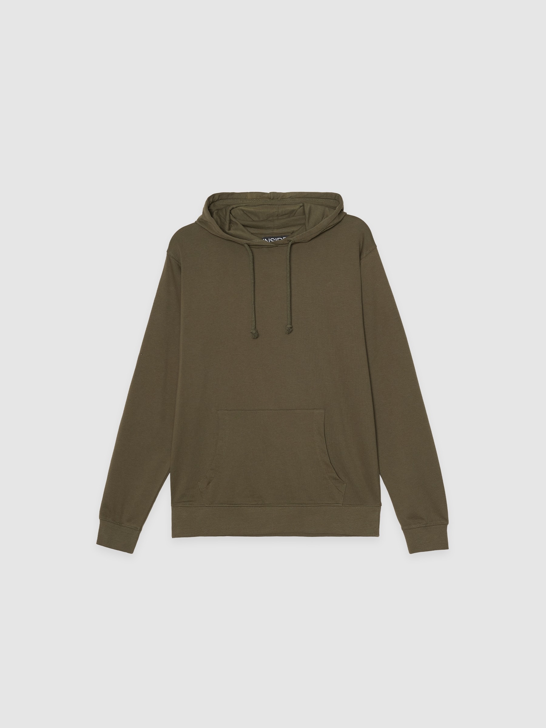 INSIDE Sudadera canguro con logo, Verde, L