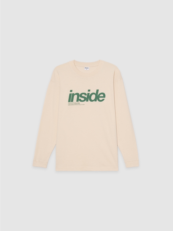  Camiseta de manga longa Inside crua vista frontal