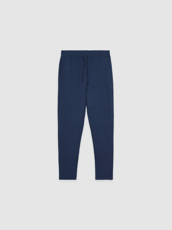  Jogger desportivo felpa marinho azul marinho vista frontal