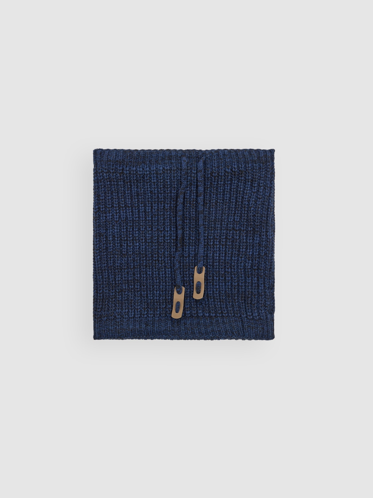 Neck gaiter navy rolled view