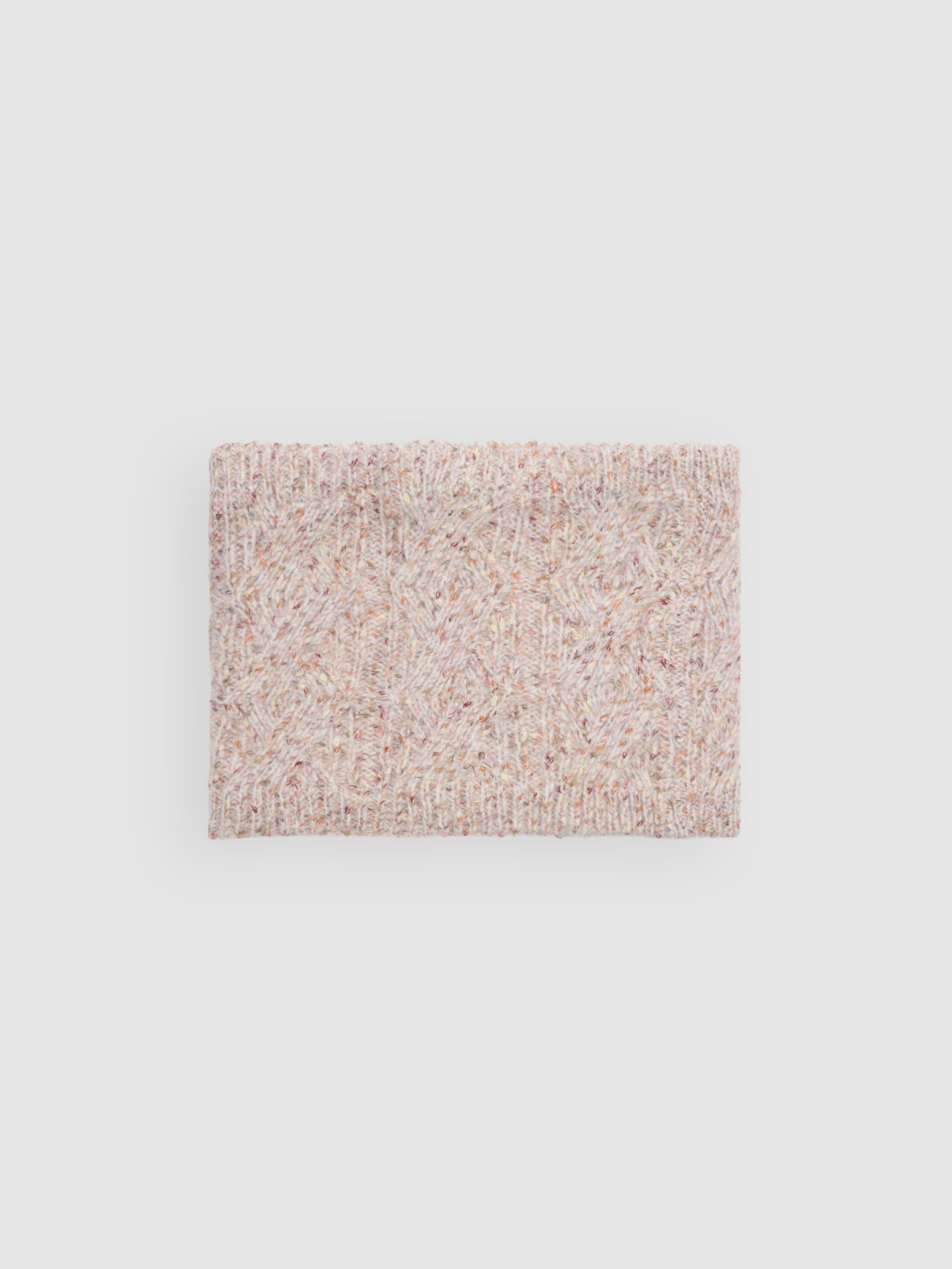 Marled neck scarf multicolor rolled view