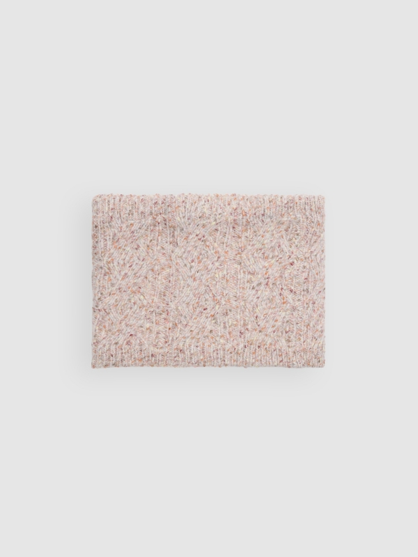 Marled neck scarf multicolor rolled view
