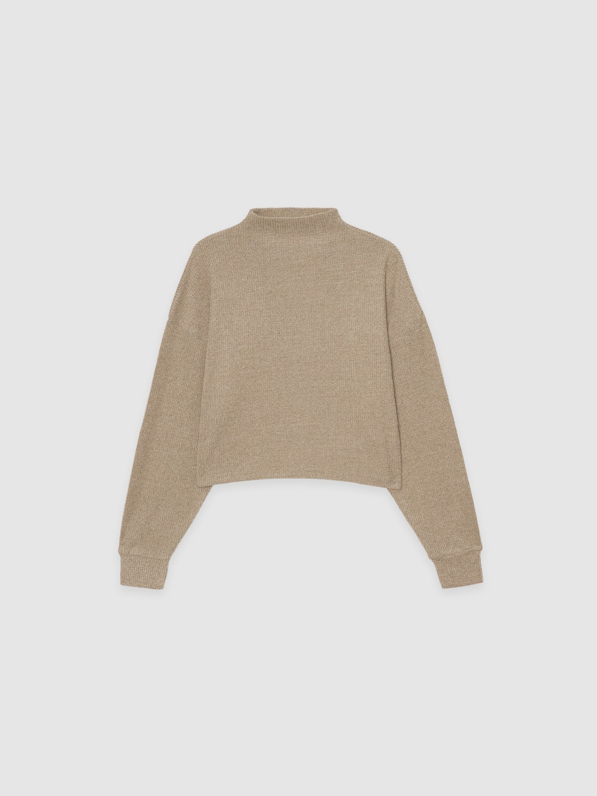  Jersey cuello perkins marrón vista frontal