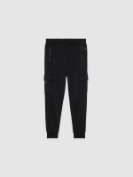 %Pto% Jogger desportivo multibolsos preto vista frontal
