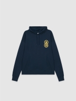 %Pto% Inside fleece hoodie navy front view