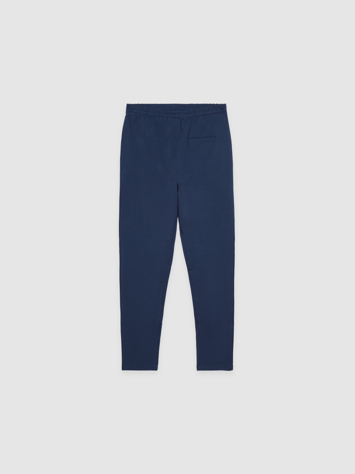 Jogger desportivo felpa marinho azul marinho vista traseira