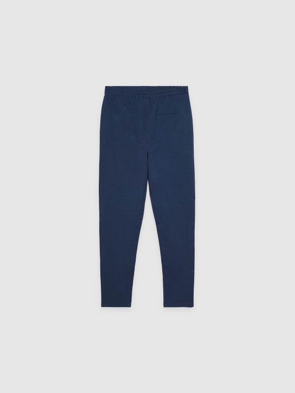 Jogger desportivo felpa marinho azul marinho vista traseira