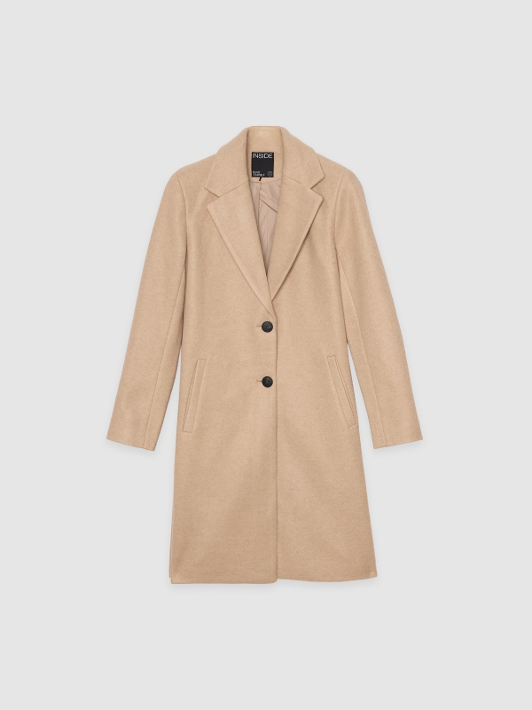  Beige cloth coat sand front view