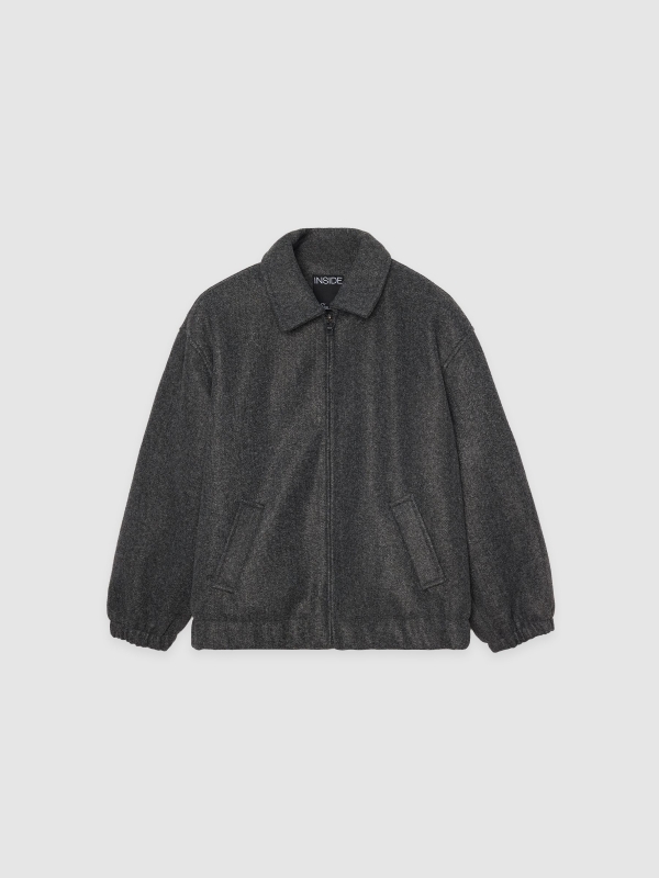  Chaqueta de paño gris gris oscuro vista frontal