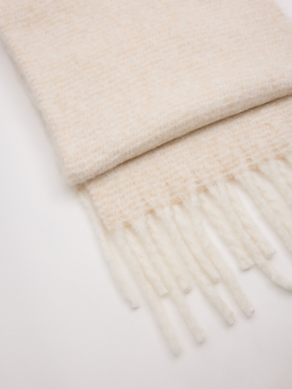 Beige patterned scarf beige folded view