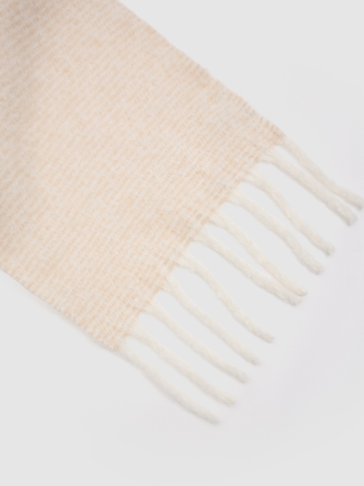 Beige patterned scarf beige detail view