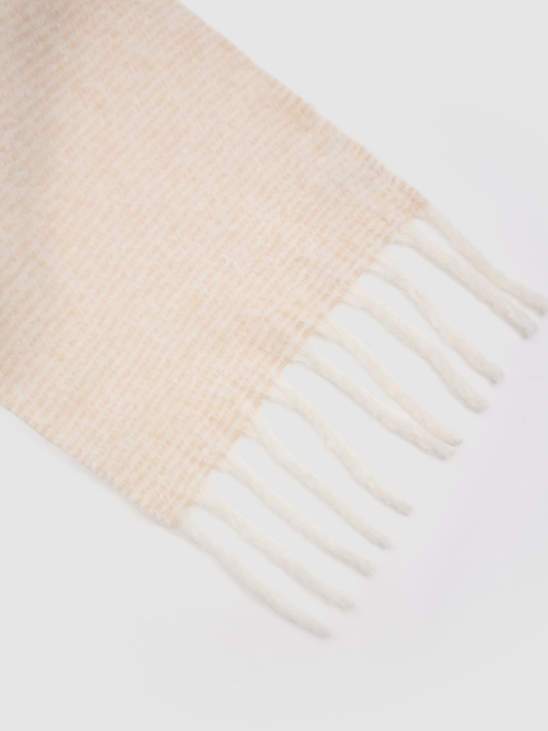Beige patterned scarf beige detail view