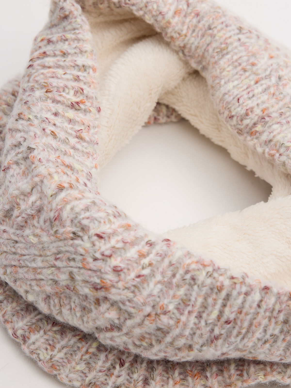 Marled neck scarf multicolor folded view
