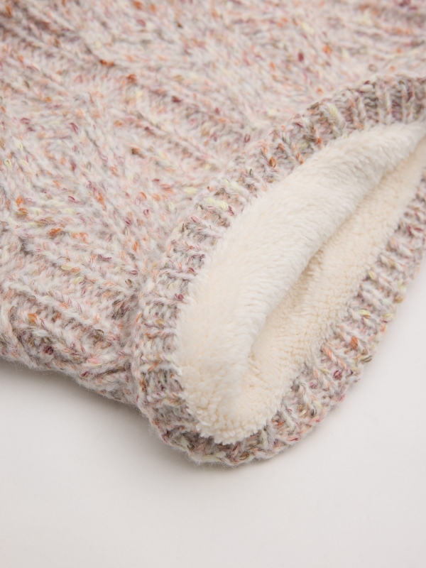 Marled neck scarf multicolor detail view