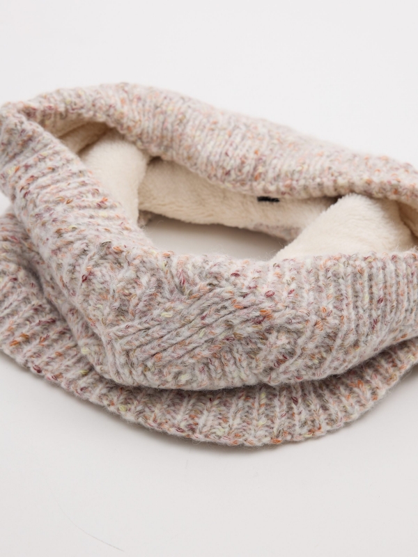 Bufanda cuello jaspeado multicolor vista detalle