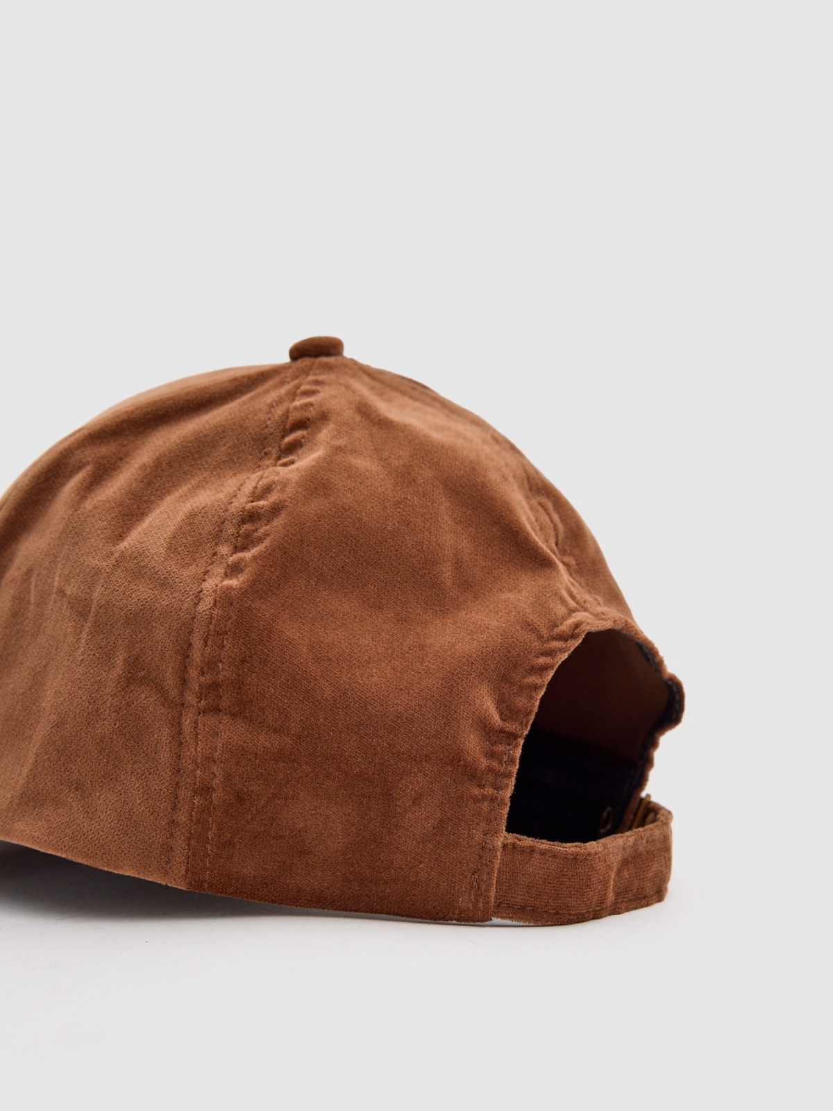 Microfiber cap brown front view