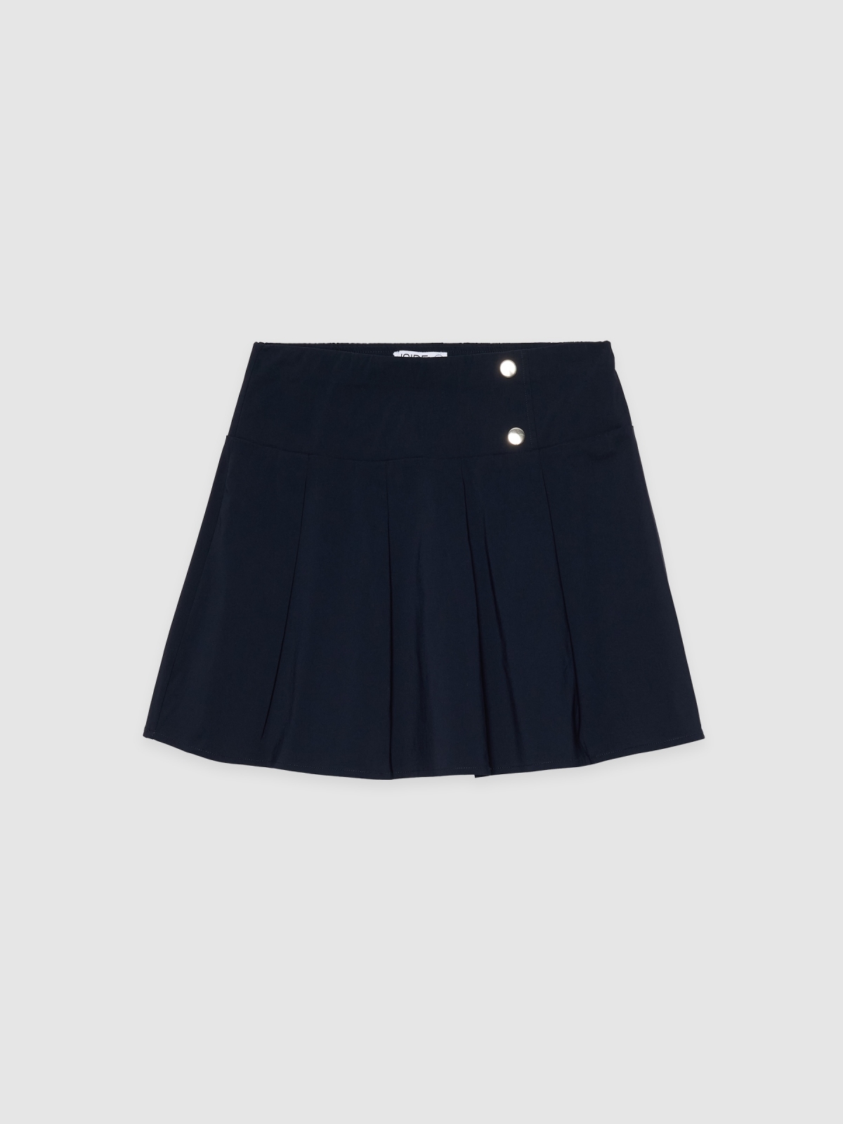  Falda mini plisada azul marino vista frontal