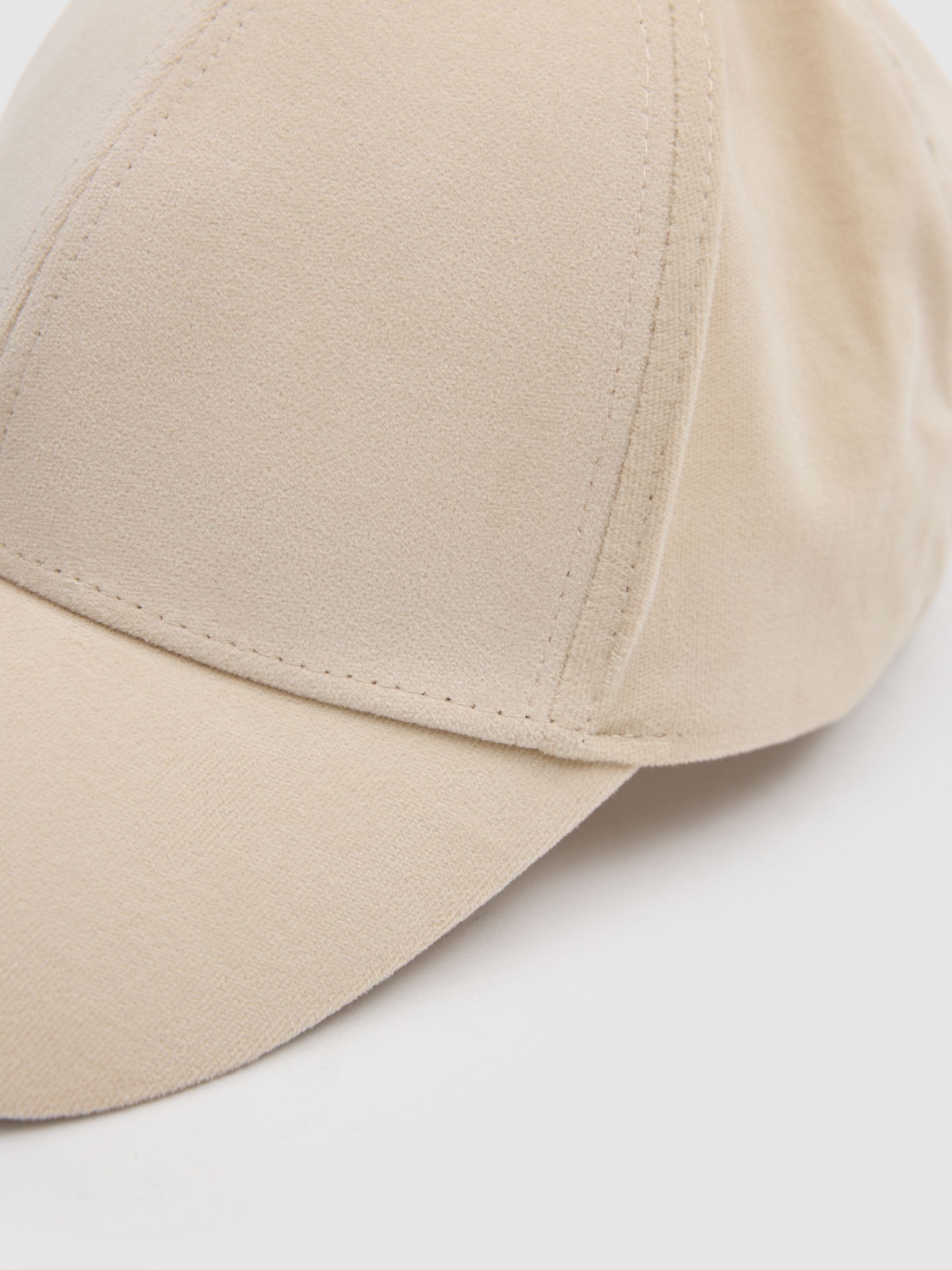 Microfiber cap beige front view Microfiber cap beige front view