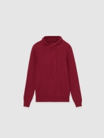 %Pto% Camisola de malha lisa granada vista frontal