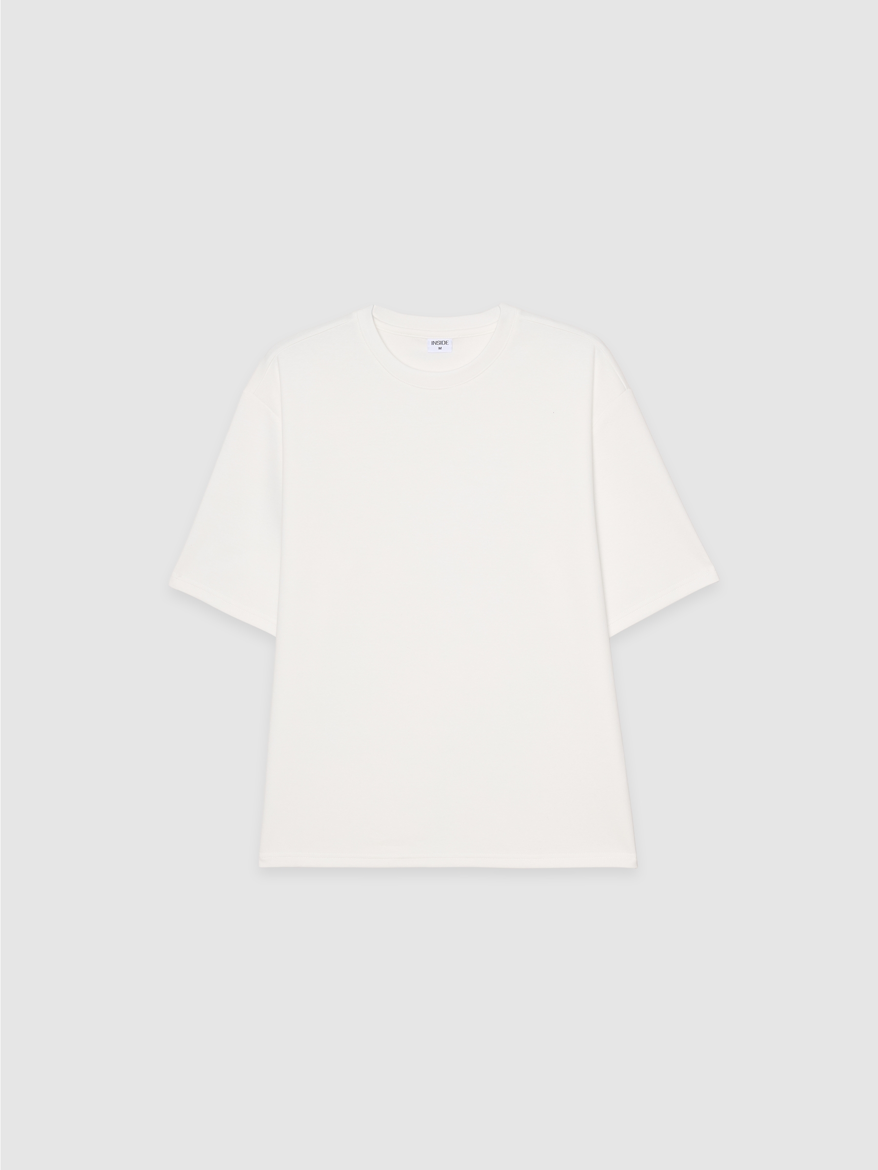Plain oversized t-shirt raw middle front view