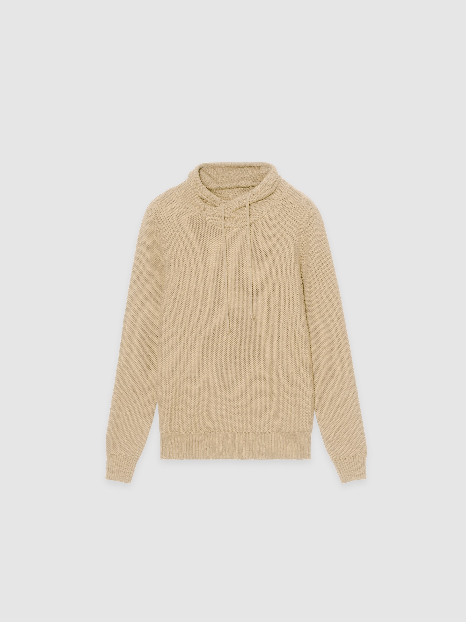 Jersey de punto liso arena vista media frontal