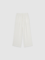 %Pto% Pantalón fluido wide leg beige vista frontal