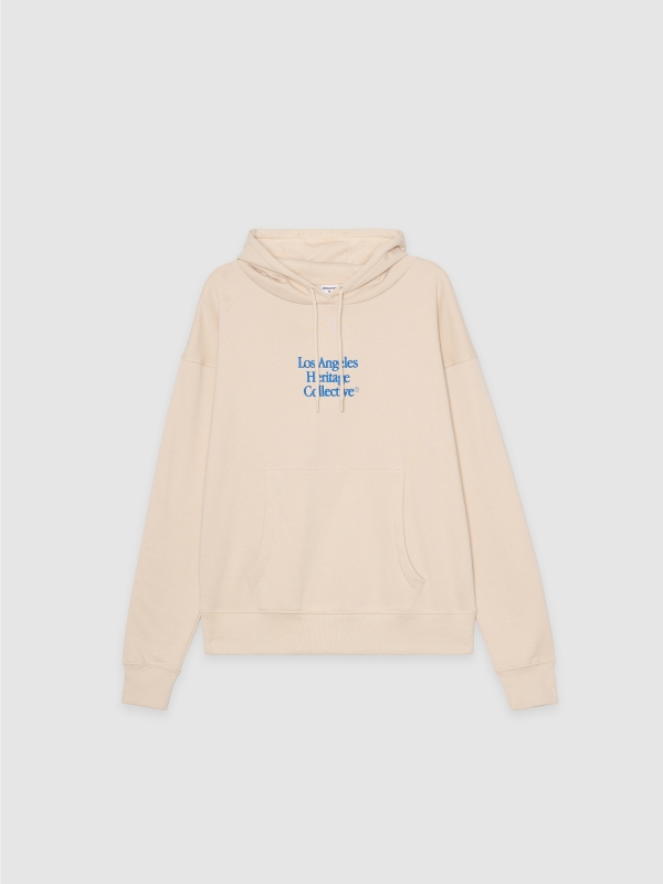  Sudadera felpa capucha Los Ángeles crudo vista frontal