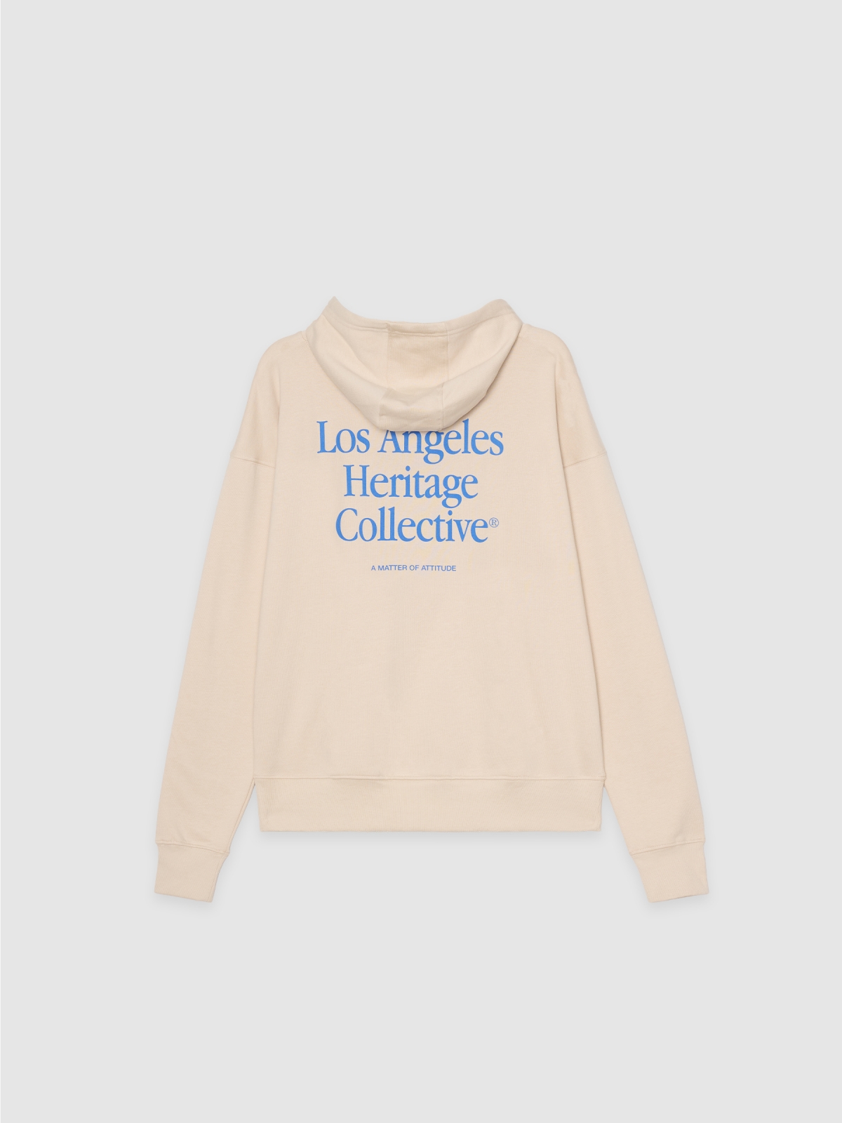 Camisola de felpa com capuz Los Angeles crua vista traseira