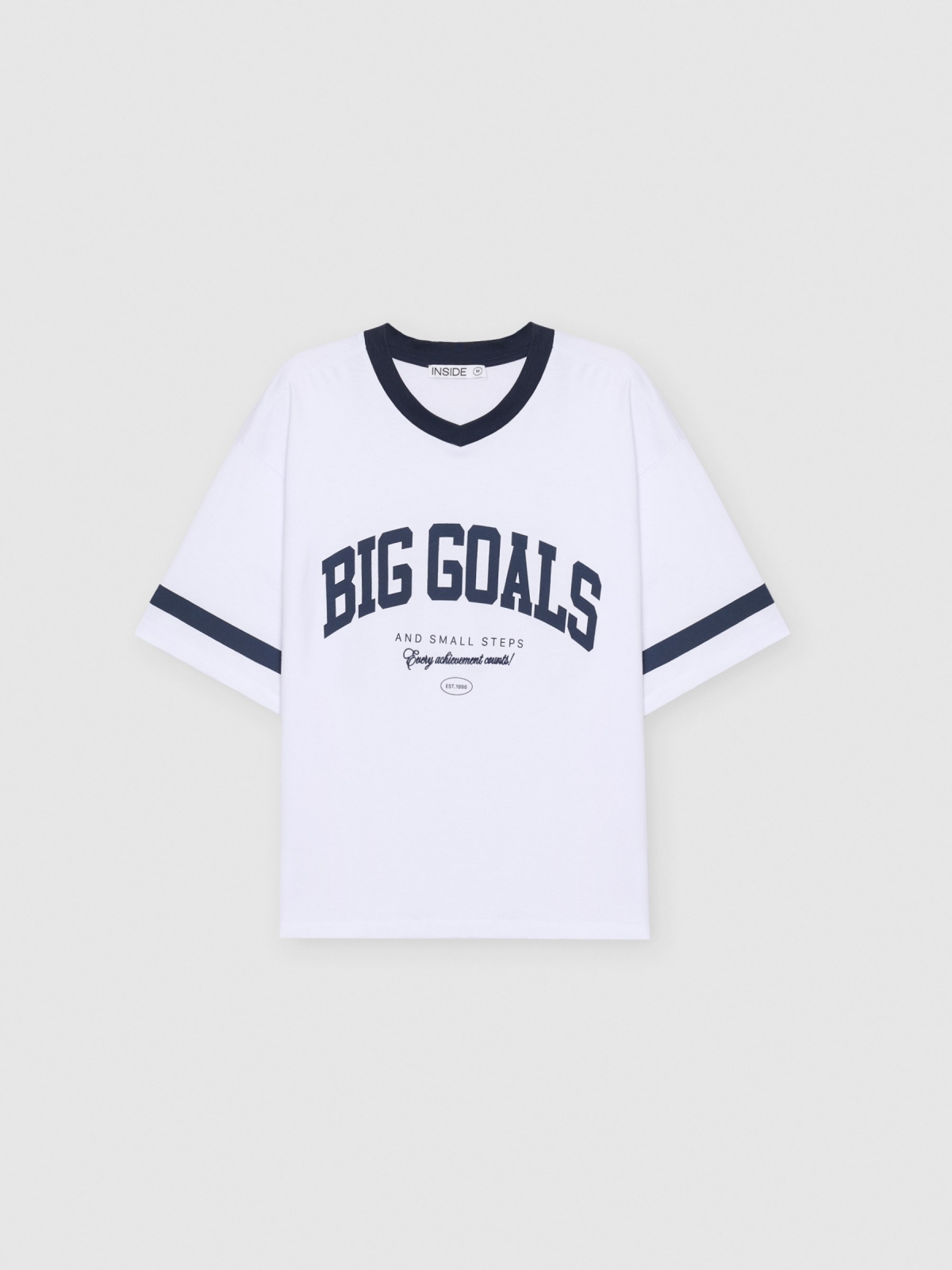  Camiseta deportiva oversize blanco vista frontal
