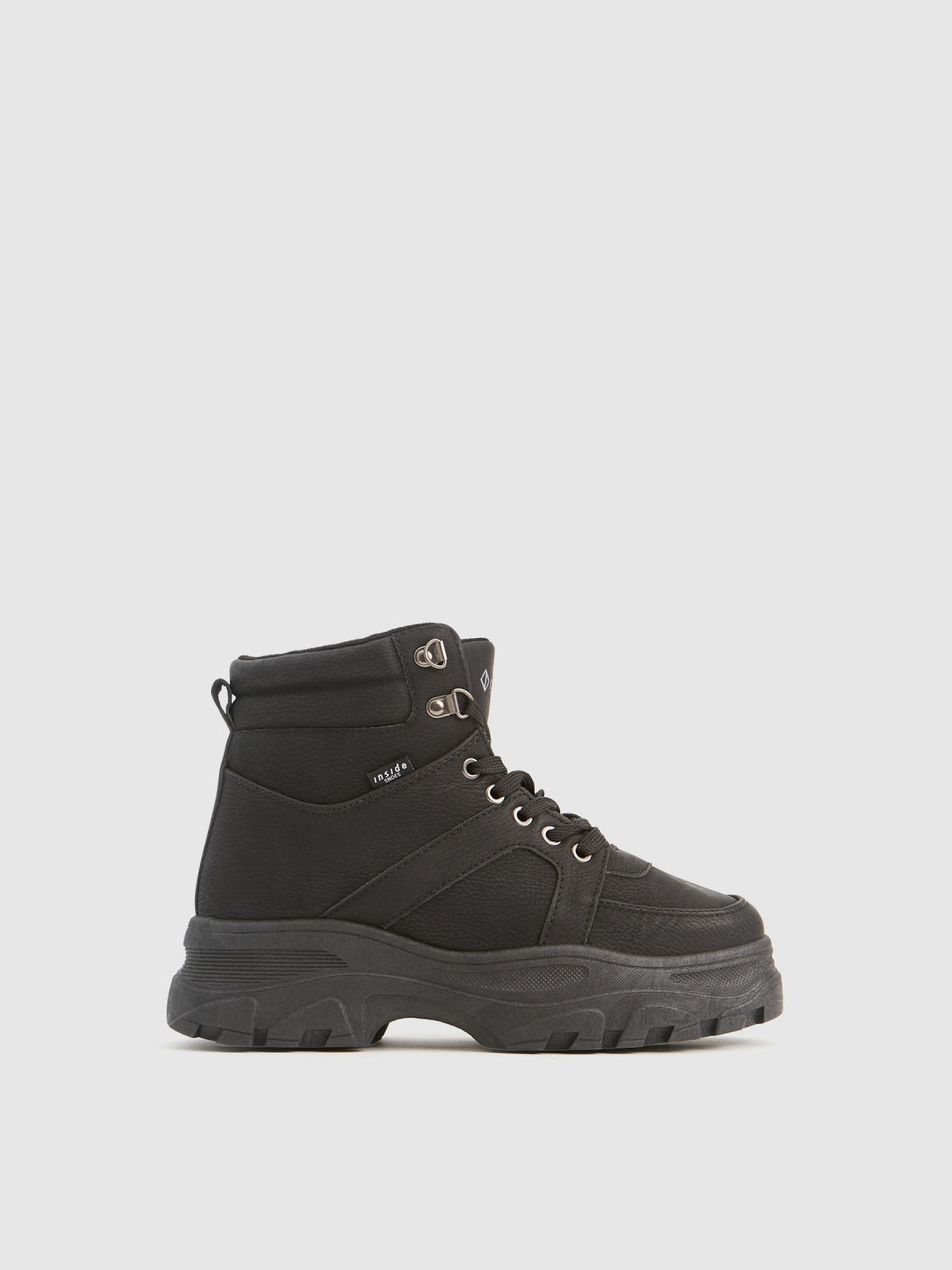 Botas de plataforma casuais preto