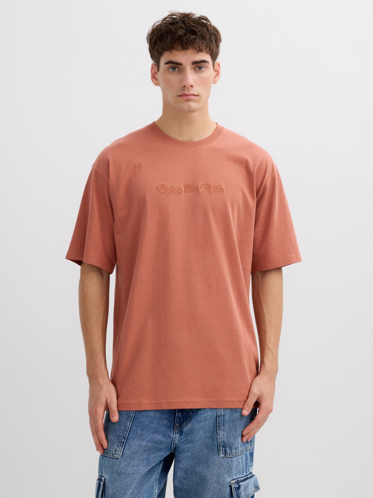 Camisola terracota marrom vista meia frontal