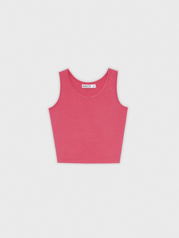  Basic sleeveless top fuchsia front view