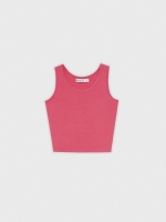 %Pto% Basic sleeveless top fuchsia front view