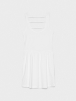%Pto% Vestido espalda tiras blanco vista frontal