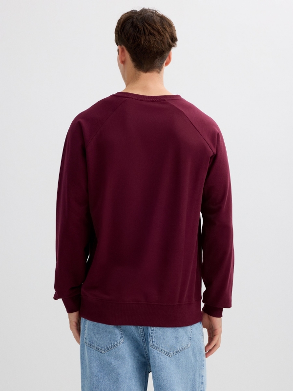 Camisola básica com texto granada vista meia traseira