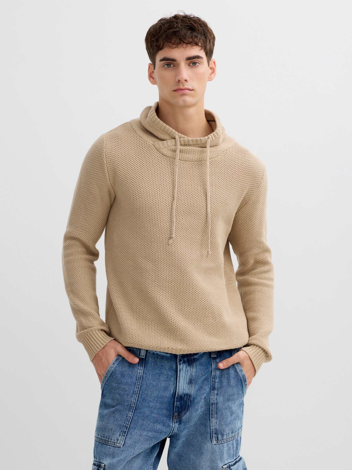 Plain knit sweater