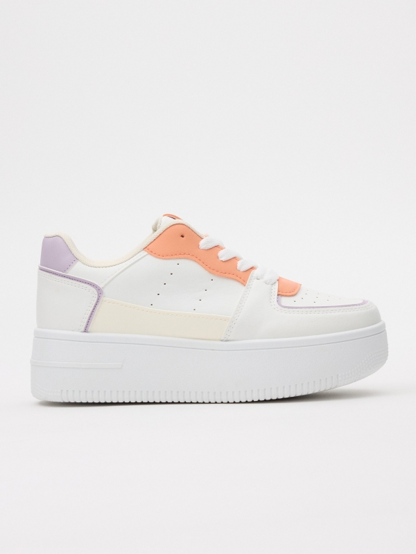 Casual colorful sneaker with platform white Casual colorful sneaker with platform white