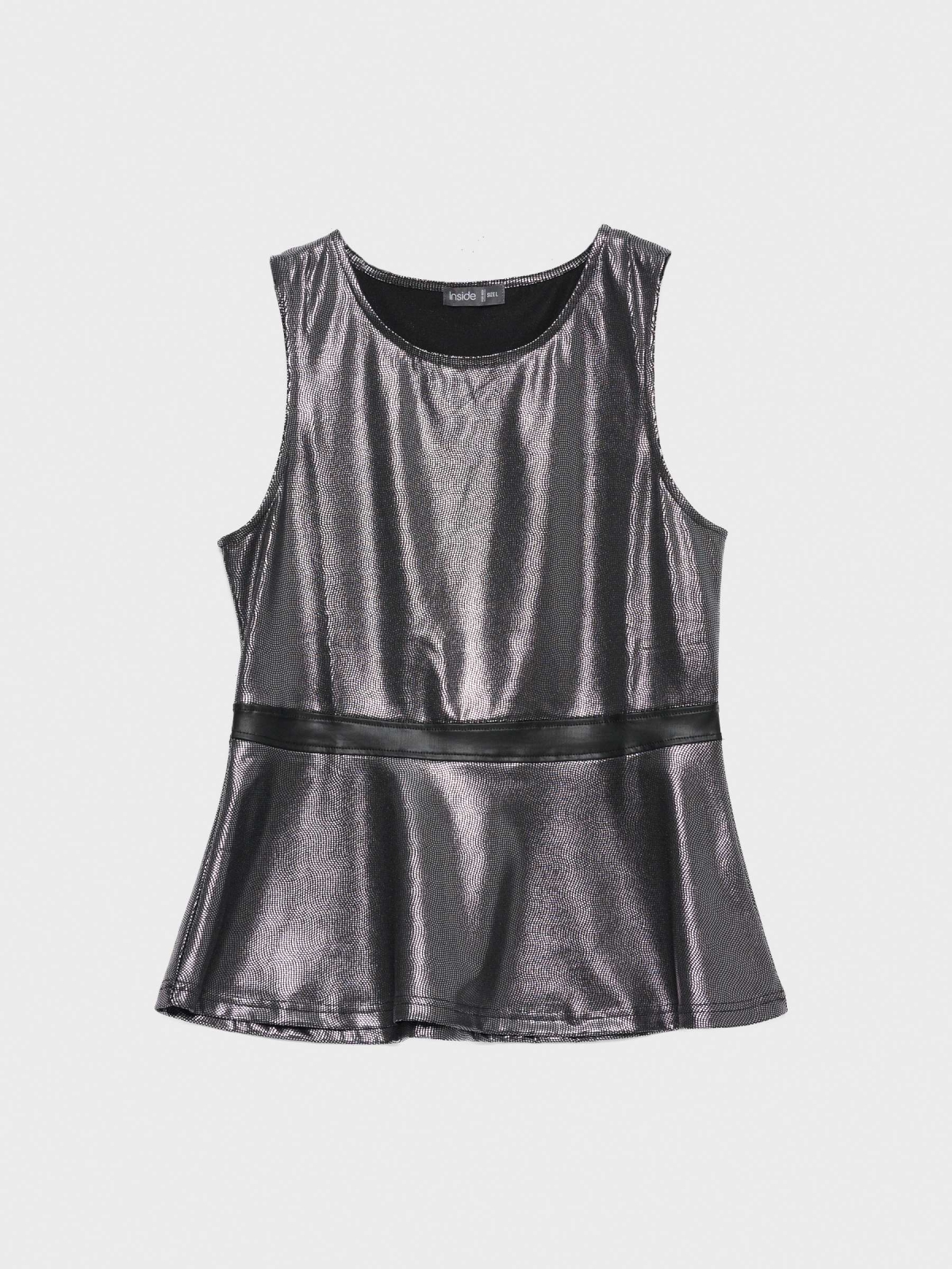 Corpo peplum combinado preto
