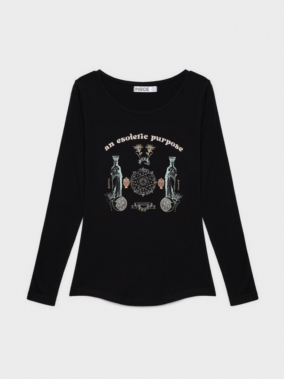 %Pto% Esoteric print long sleeve t-shirt black