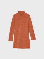 %Pto% Long slit jumper brick red front view
