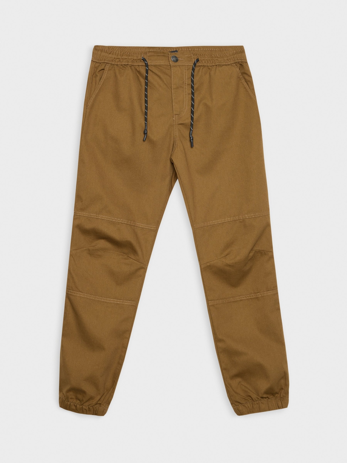 %Pto% Pantalón jogger anudado canela