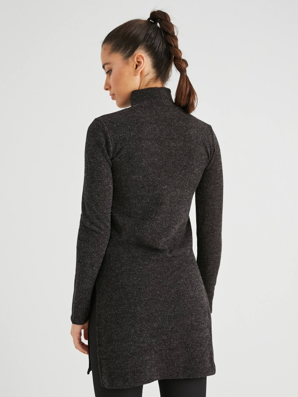 Long slit jumper black