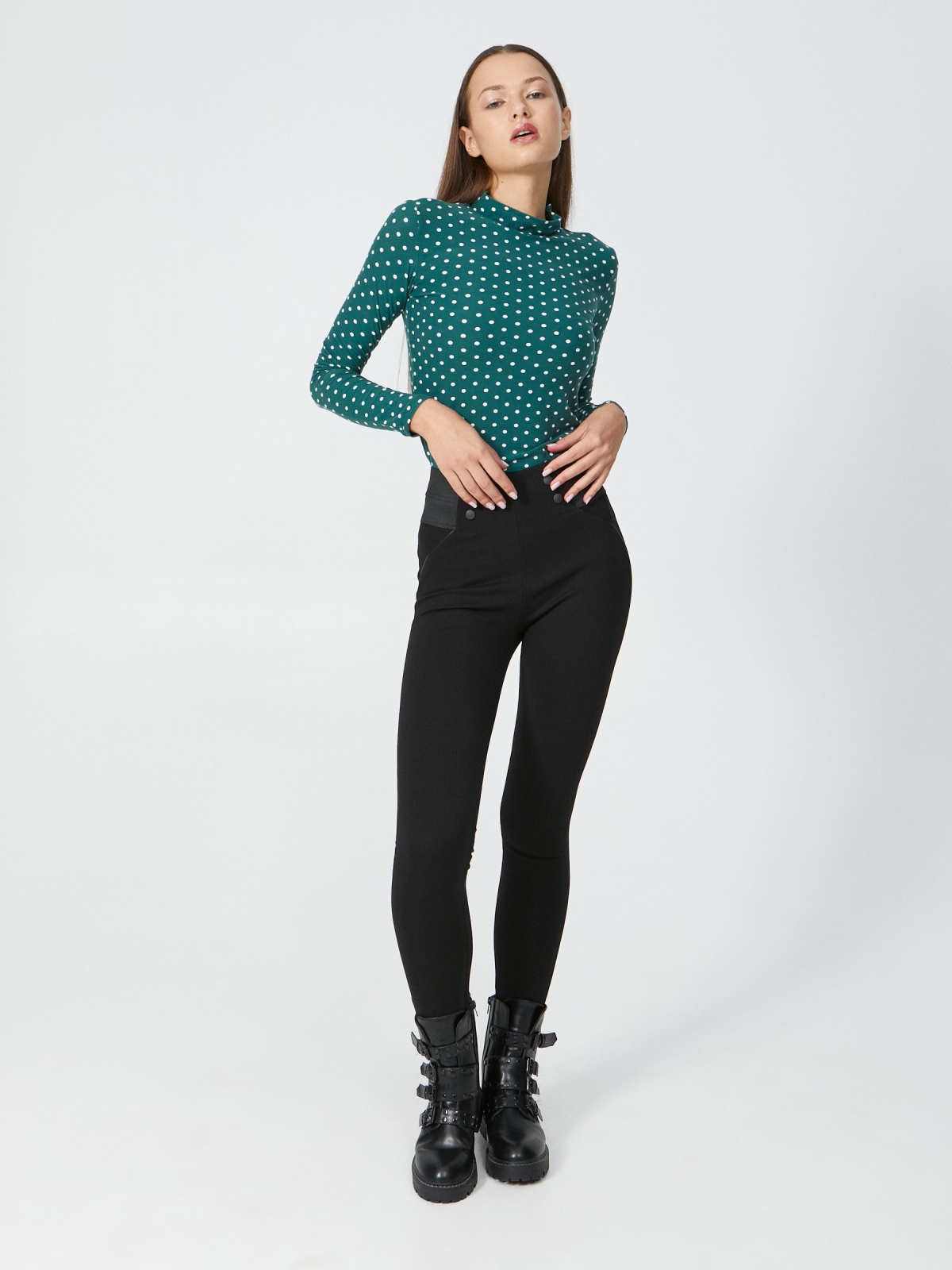 Leggings cintura elástica preto