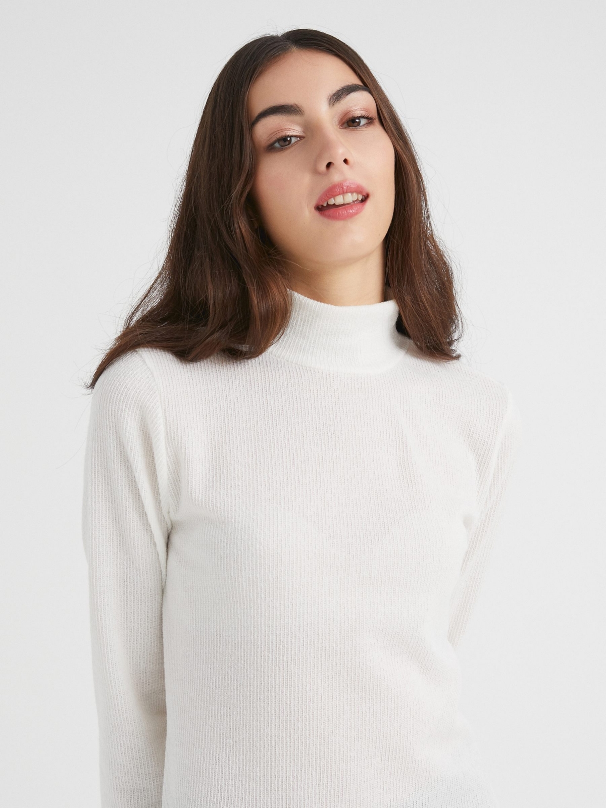 Long slit jumper off white