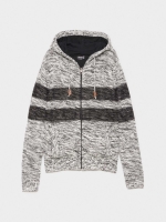 %Pto% Knitted jacket with zipper grey