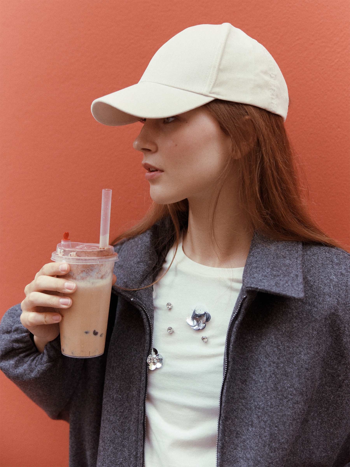 %New% Gorra microfibra beige