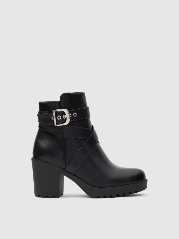 Heeled ankle boots with buckle Heeled ankle boots with buckle