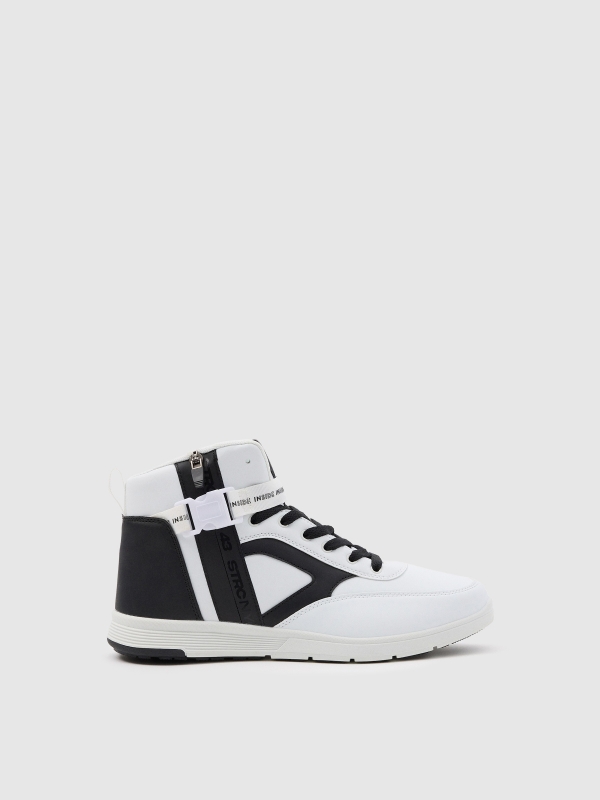 Combined zipper sports boot